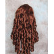 NAOMI | Copper Red Spiral Curls Long Wig Skin Top 