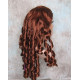 NAOMI | Copper Red Spiral Curls Long Wig Skin Top 