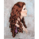 NAOMI | Copper Red Spiral Curls Long Wig Skin Top 