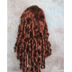 NAOMI | Copper Red Spiral Curls Long Wig Skin Top 