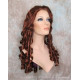 NAOMI | Copper Red Spiral Curls Long Wig Skin Top 