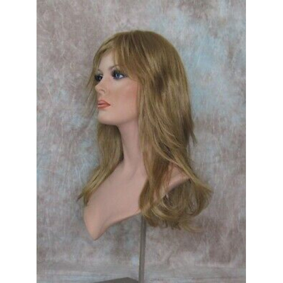 TRILLIAN | Reddish Golden Blonde Long Wig Razor Layers Skin Part Bangs 