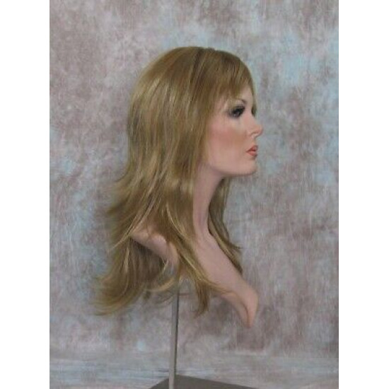 TRILLIAN | Reddish Golden Blonde Long Wig Razor Layers Skin Part Bangs 