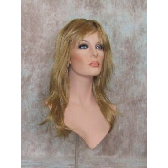 TRILLIAN | Reddish Golden Blonde Long Wig Razor Layers Skin Part Bangs 