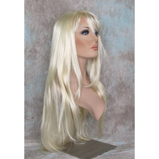 ALICIA XL | Light Blonde Long Wig X-Long Skin Part Swept Bangs 28" 