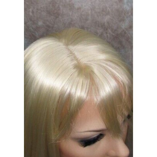 ALICIA XL | Light Blonde Long Wig X-Long Skin Part Swept Bangs 28" 