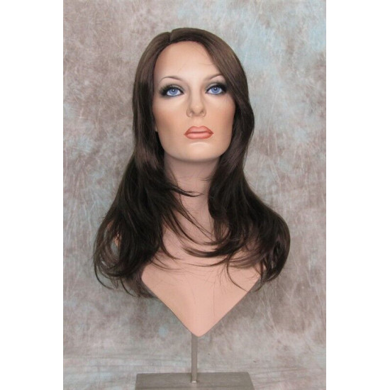 BRITTNEY | Dark Brown Long Wig Monofilament Side Part Face Frame Long Layers 