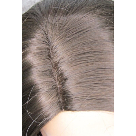 BRITTNEY | Dark Brown Long Wig Monofilament Side Part Face Frame Long Layers 