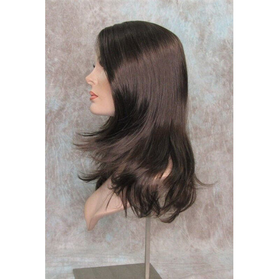 BRITTNEY | Dark Brown Long Wig Monofilament Side Part Face Frame Long Layers 