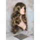 NATALIE B | Golden Brown Long Wig Layers 26" Wavy Full Skin Top Bangs 