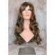 NATALIE B | Golden Brown Long Wig Layers 26" Wavy Full Skin Top Bangs 