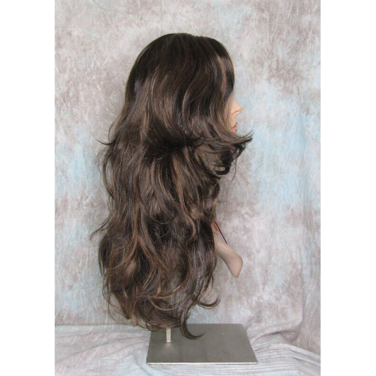 NATALIE | Dark Brown Strawberry Long Wig Beautiful Skin Top Long Layers Waves 
