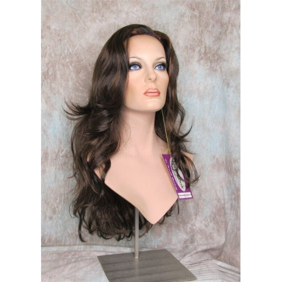 NATALIE | Dark Brown Strawberry Long Wig Beautiful Skin Top Long Layers Waves 