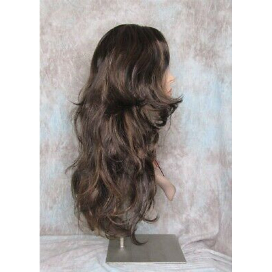NATALIE | Dark Brown Strawberry Long Wig Beautiful Skin Top Long Layers Waves 