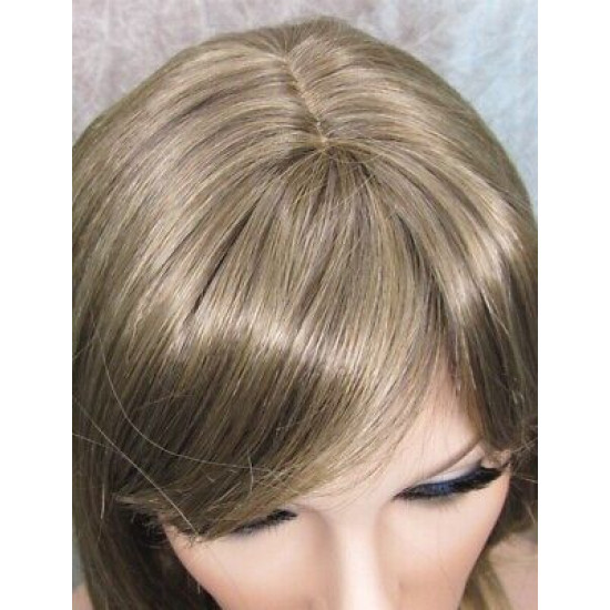 LOLITA | Light Brown Mix Long Wig Trendy Bob Skin Center Part 