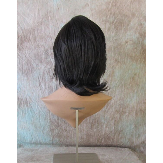 DEIDRE | Darkest Brown Medium Wig Shag Long Bangs Flicked Back Ends 2