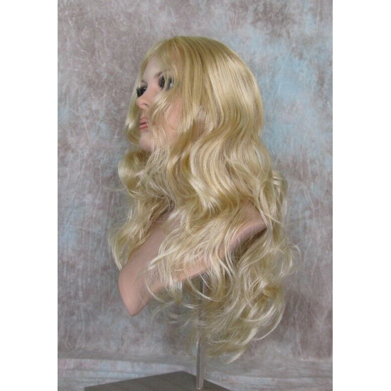 CYNTHIA | Medium Blonde Monofilament Center Part Long Wig Curls 