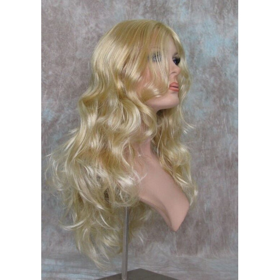 CYNTHIA | Medium Blonde Monofilament Center Part Long Wig Curls 