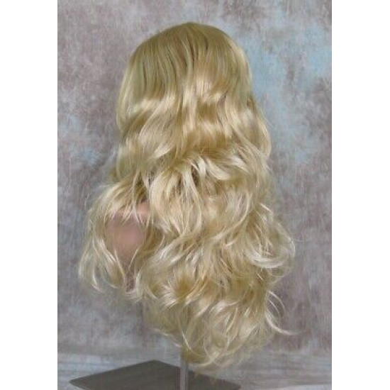 CYNTHIA | Medium Blonde Monofilament Center Part Long Wig Curls 