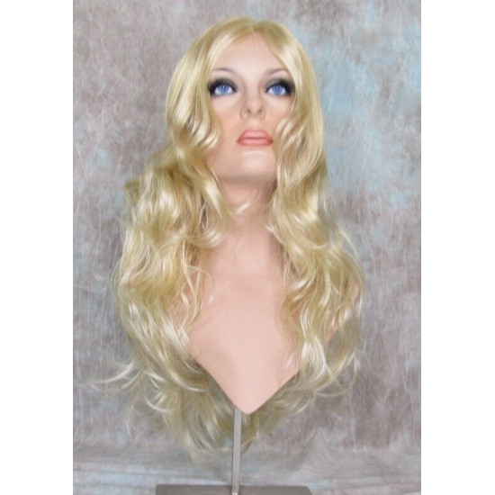 CYNTHIA | Medium Blonde Monofilament Center Part Long Wig Curls 