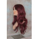 ERICA | Burgundy Long Wig HEAT OK Waves Bangs Skin Crown Wigs 