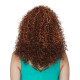 HS BIJOU | Auburn Dark Brown Mix Long Wig HEAT OK All Over Curls 
