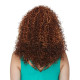 HS BIJOU | Auburn Dark Brown Mix Long Wig HEAT OK All Over Curls 