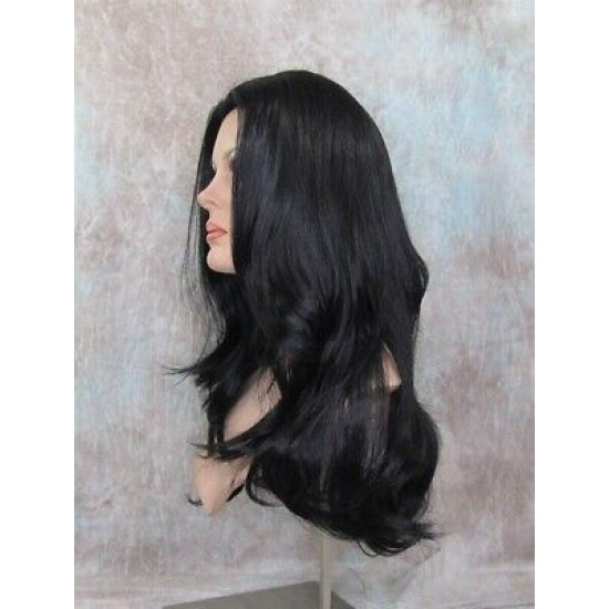 LINDA | Jet Black Long Wig Luscious Layers Full Skin Top 26"