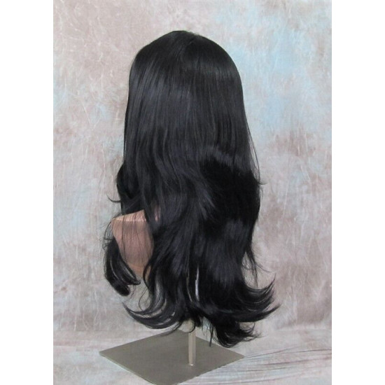 LINDA | Jet Black Long Wig Luscious Layers Full Skin Top 26"