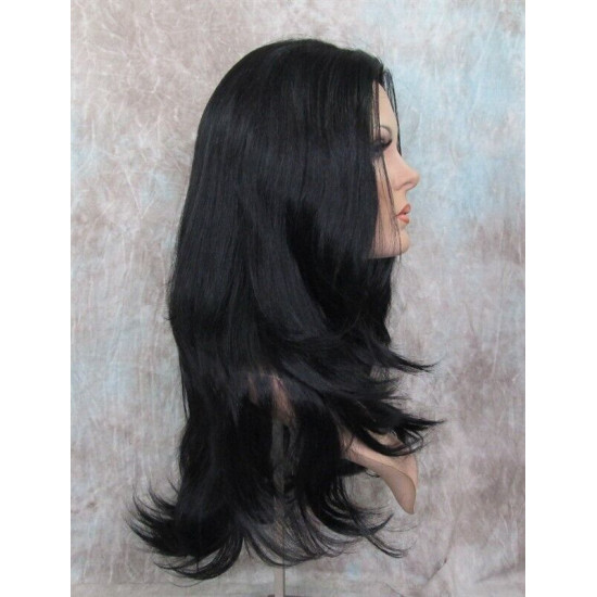 LINDA | Jet Black Long Wig Luscious Layers Full Skin Top 26"