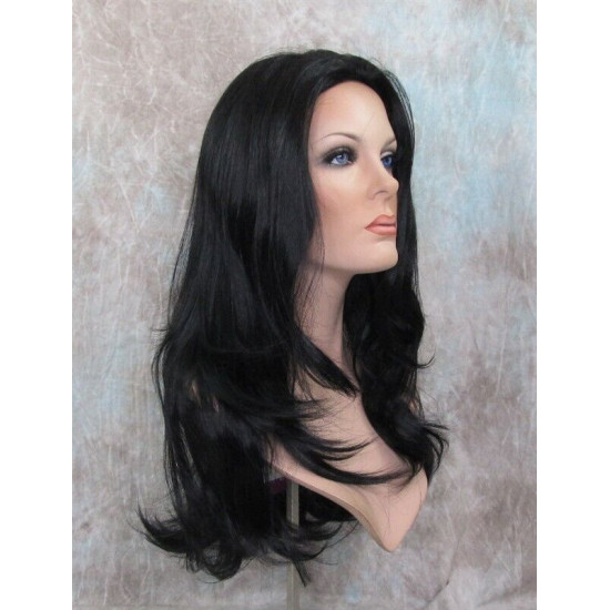 LINDA | Jet Black Long Wig Luscious Layers Full Skin Top 26"