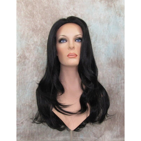 LINDA | Jet Black Long Wig Luscious Layers Full Skin Top 26"
