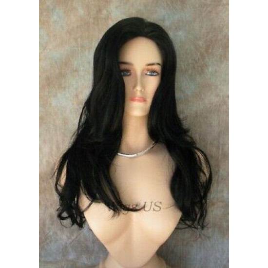 NATALIE | Jet Black Long Wig Beautiful Skin Top Long Layers Waves 