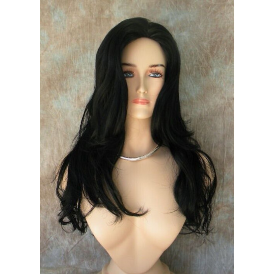 NATALIE | Darkest Brown Long Wig Beautiful Skin Top Long Layers Waves 