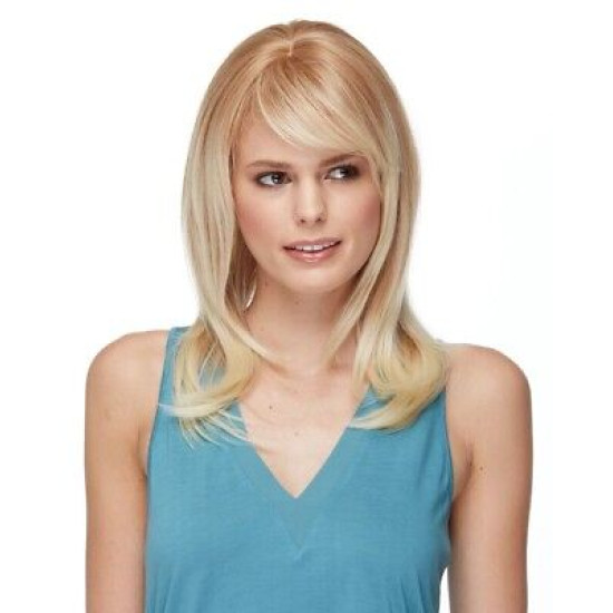 HS ROMANTIC | BLACK Long Wig LARGE CAP Face Frame Shag Bangs HEAT OK 