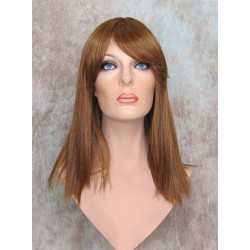 MISSY | Strawberry Auburn Mix Medium Wig HEAT OK Straight Bangs Wigs 