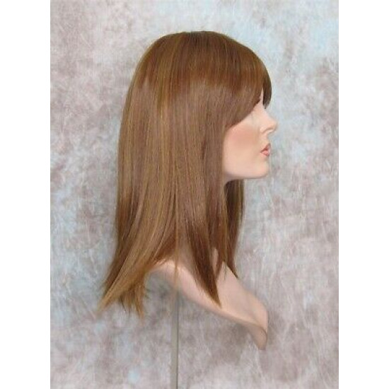 MISSY | Strawberry Auburn Mix Medium Wig HEAT OK Straight Bangs Wigs 