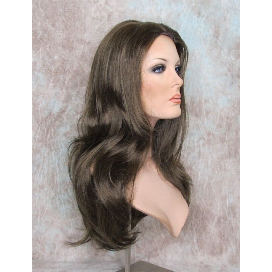 LINDA | Medium Brown Long Wig Luscious Layers Full Skin Top 26"
