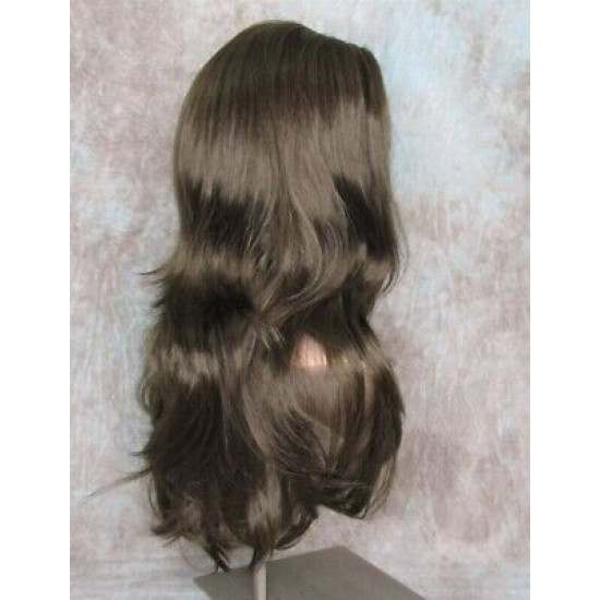 LINDA | Medium Brown Long Wig Luscious Layers Full Skin Top 26"