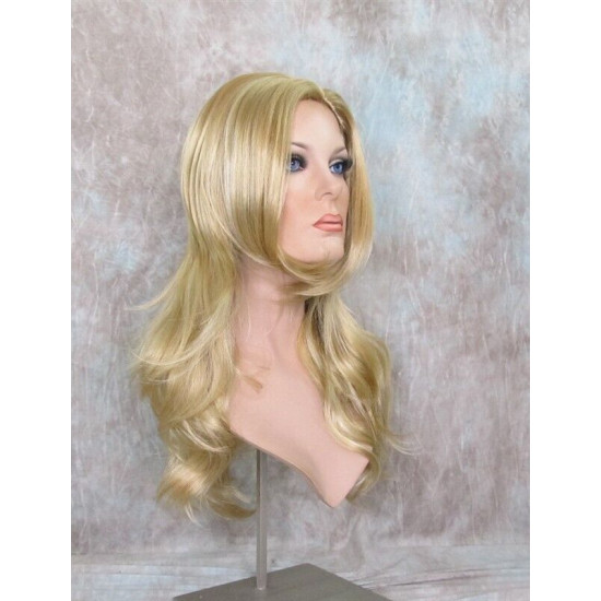 JORDAN | Golden Blonde Mix Long Wig Straight Lots of Layers Skin Top 21"