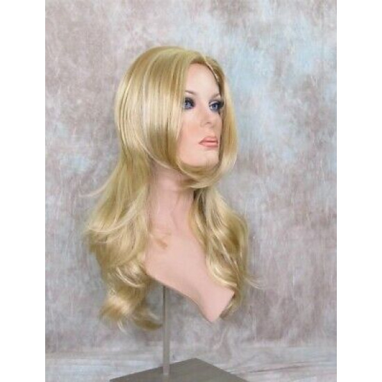 JORDAN | Golden Blonde Mix Long Wig Straight Lots of Layers Skin Top 21"