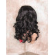 NAOMI | Jet Black Long Wig Spiral Curl Skin Top Off Center Part