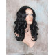NAOMI | Jet Black Long Wig Spiral Curl Skin Top Off Center Part
