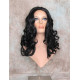 NAOMI | Jet Black Long Wig Spiral Curl Skin Top Off Center Part