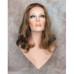 ANGELA 750 | Golden Brown Medium Wig Gentle Waves Skin Top No Bang