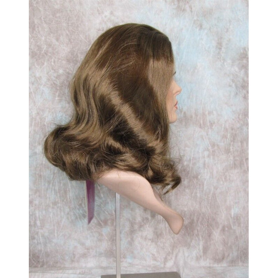 ANGELA 750 | Golden Brown Medium Wig Gentle Waves Skin Top No Bang