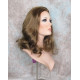 ANGELA 750 | Golden Brown Medium Wig Gentle Waves Skin Top No Bang
