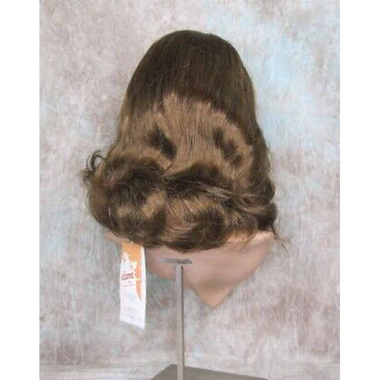 ANGELA 750 | Golden Brown Medium Wig Gentle Waves Skin Top No Bang