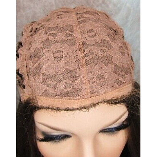 ANGELA 750 | Golden Brown Medium Wig Gentle Waves Skin Top No Bang