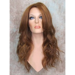 SUNDAY | Strawberry Auburn Long Wig Heat OK Long Bangs Skin Part Wigs 